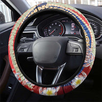 Hawaiian Polynesian Tribal Turtles Steering Wheel Cover with Lei and Flag Style LT03 - Polynesian Pride