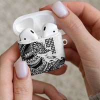 Hawaiian Tribal Manta Ray AirPods Case Kakau Tattoo and Polynesian Art Motif Pattern
