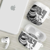 Hawaiian Tribal Manta Ray AirPods Case Kakau Tattoo and Polynesian Art Motif Pattern