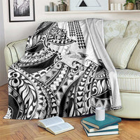 Hawaiian Tribal Manta Ray Blanket Kakau Tattoo and Polynesian Art Motif Pattern LT03 Multicolor - Polynesian Pride