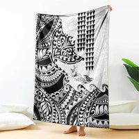 Hawaiian Tribal Manta Ray Blanket Kakau Tattoo and Polynesian Art Motif Pattern LT03 - Polynesian Pride
