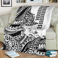 Hawaiian Tribal Manta Ray Blanket Kakau Tattoo and Polynesian Art Motif Pattern LT03 - Polynesian Pride