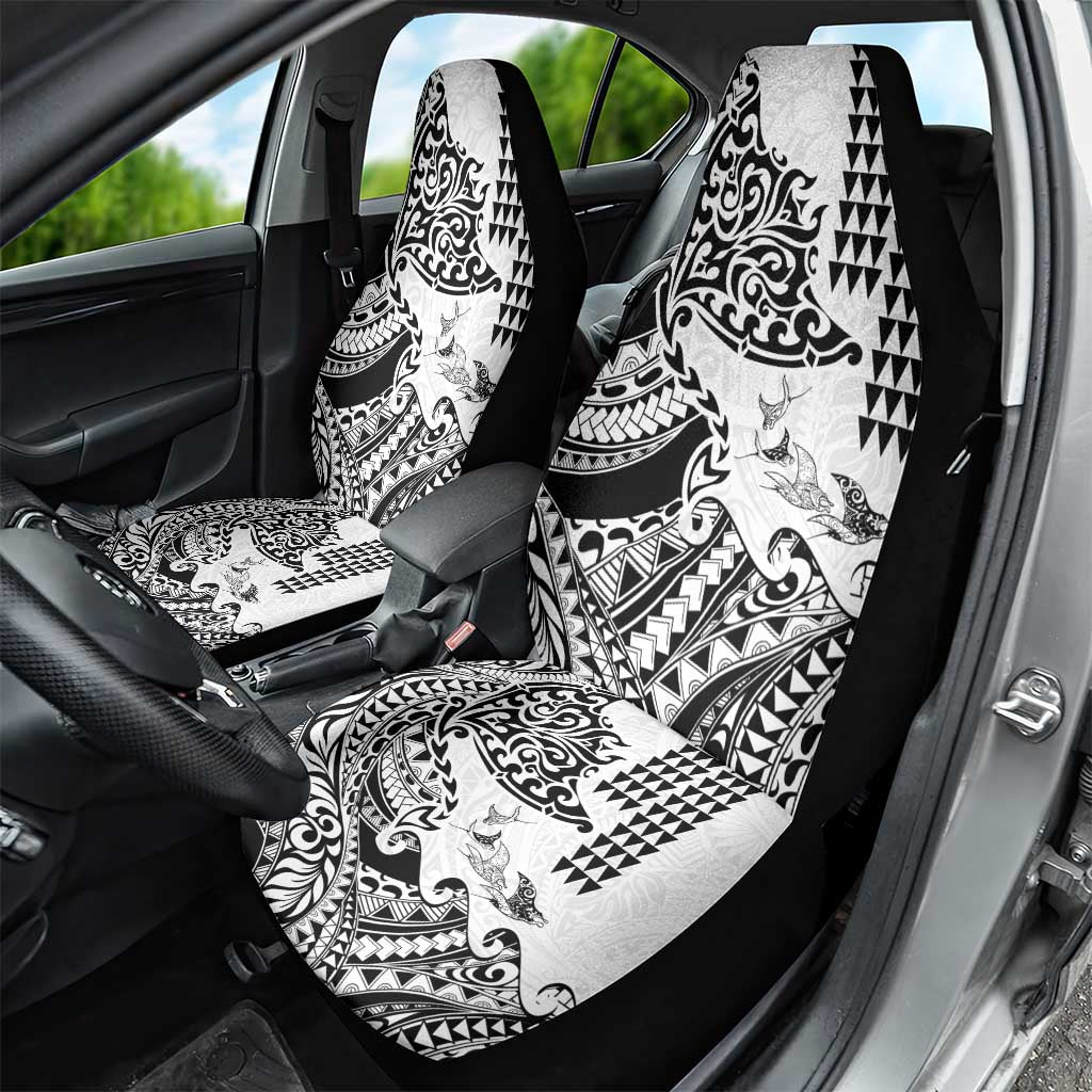 Hawaiian Tribal Manta Ray Car Seat Cover Kakau Tattoo and Polynesian Art Motif Pattern LT03 - Polynesian Pride