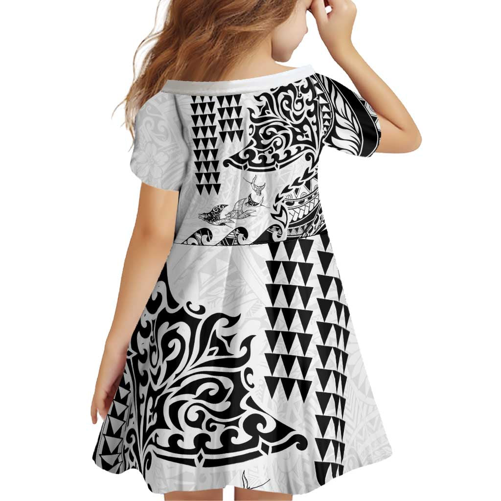 Hawaiian Tribal Manta Ray Family Matching Summer Maxi Dress and Hawaiian Shirt Kakau Tattoo and Polynesian Art Motif Pattern LT03 - Polynesian Pride