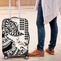 Hawaiian Tribal Manta Ray Luggage Cover Kakau Tattoo and Polynesian Art Motif Pattern LT03 Multicolor - Polynesian Pride