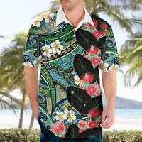 Hawaiian Taro Leaves and Ohia Lehua Hawaiian Shirt Polynesian Tribal Art Tropical Plants Motifs Colorful LT03 - Polynesian Pride