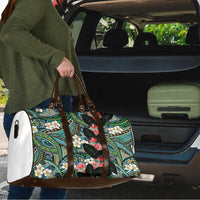 Hawaiian Taro Leaves and Ohia Lehua Travel Bag Polynesian Tribal Art Tropical Plants Motifs Colorful LT03 - Polynesian Pride