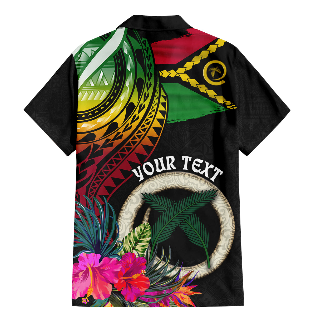 Personalised Vanuatu 44th Anniversary Family Matching Mermaid Dress and Hawaiian Shirt Boars Tusk Tugeta Yumi Selebretem Indipendens Dei LT03 - Polynesian Pride