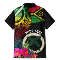 Personalised Vanuatu 44th Anniversary Family Matching Mermaid Dress and Hawaiian Shirt Boars Tusk Tugeta Yumi Selebretem Indipendens Dei LT03 - Polynesian Pride