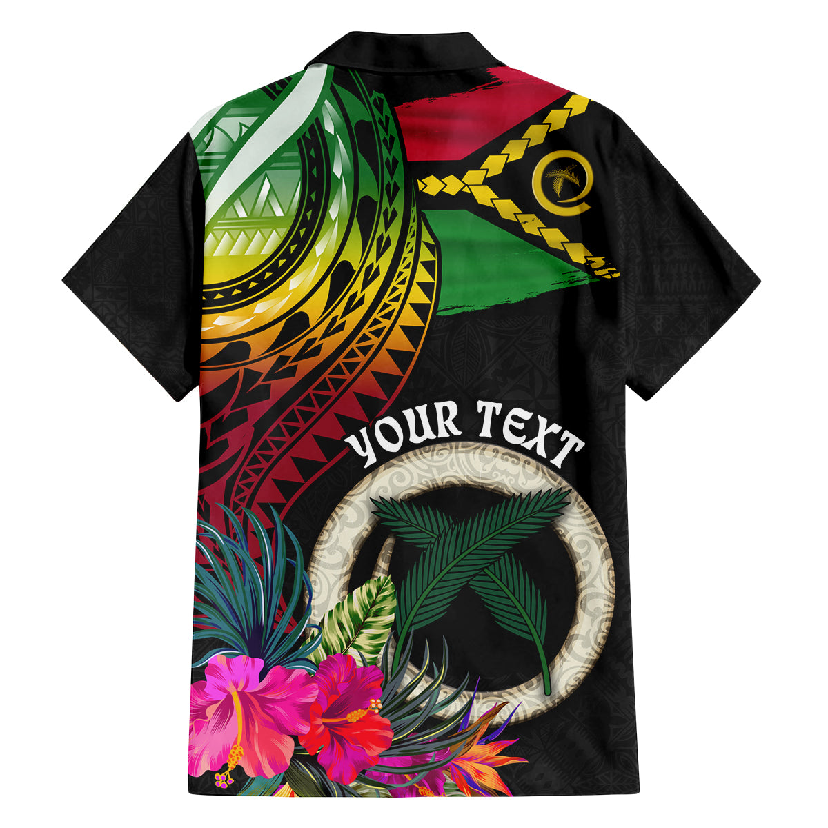 Personalised Vanuatu 44th Anniversary Family Matching Summer Maxi Dress and Hawaiian Shirt Boars Tusk Tugeta Yumi Selebretem Indipendens Dei LT03 - Polynesian Pride
