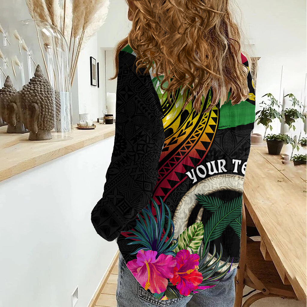 Personalised Vanuatu 44th Anniversary Women Casual Shirt Boars Tusk Tugeta Yumi Selebretem Indipendens Dei LT03 - Polynesian Pride
