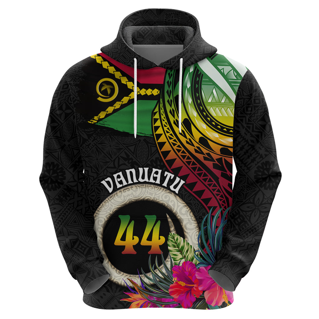 Vanuatu 44th Anniversary Zip Hoodie Boars Tusk Tugeta Yumi Selebretem Indipendens Dei