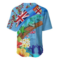 Fiji Day Baseball Jersey Tagimoucia Flower and Melanesia Pattern LT03 - Polynesian Pride