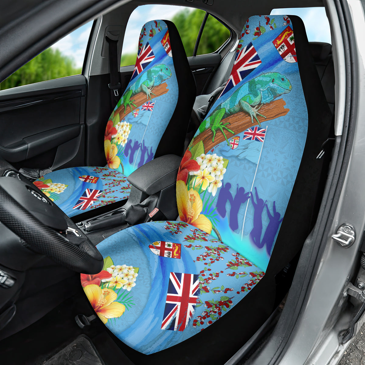 Fiji Day Car Seat Cover Tagimoucia Flower and Melanesia Pattern LT03 - Polynesian Pride
