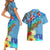 Fiji Day Couples Matching Short Sleeve Bodycon Dress and Hawaiian Shirt Tagimoucia Flower and Melanesia Pattern