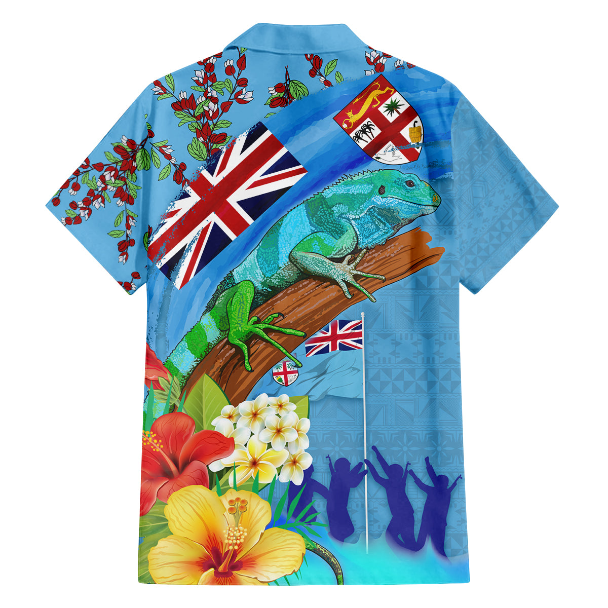Fiji Day Family Matching Puletasi and Hawaiian Shirt Tagimoucia Flower and Melanesia Pattern LT03 - Polynesian Pride