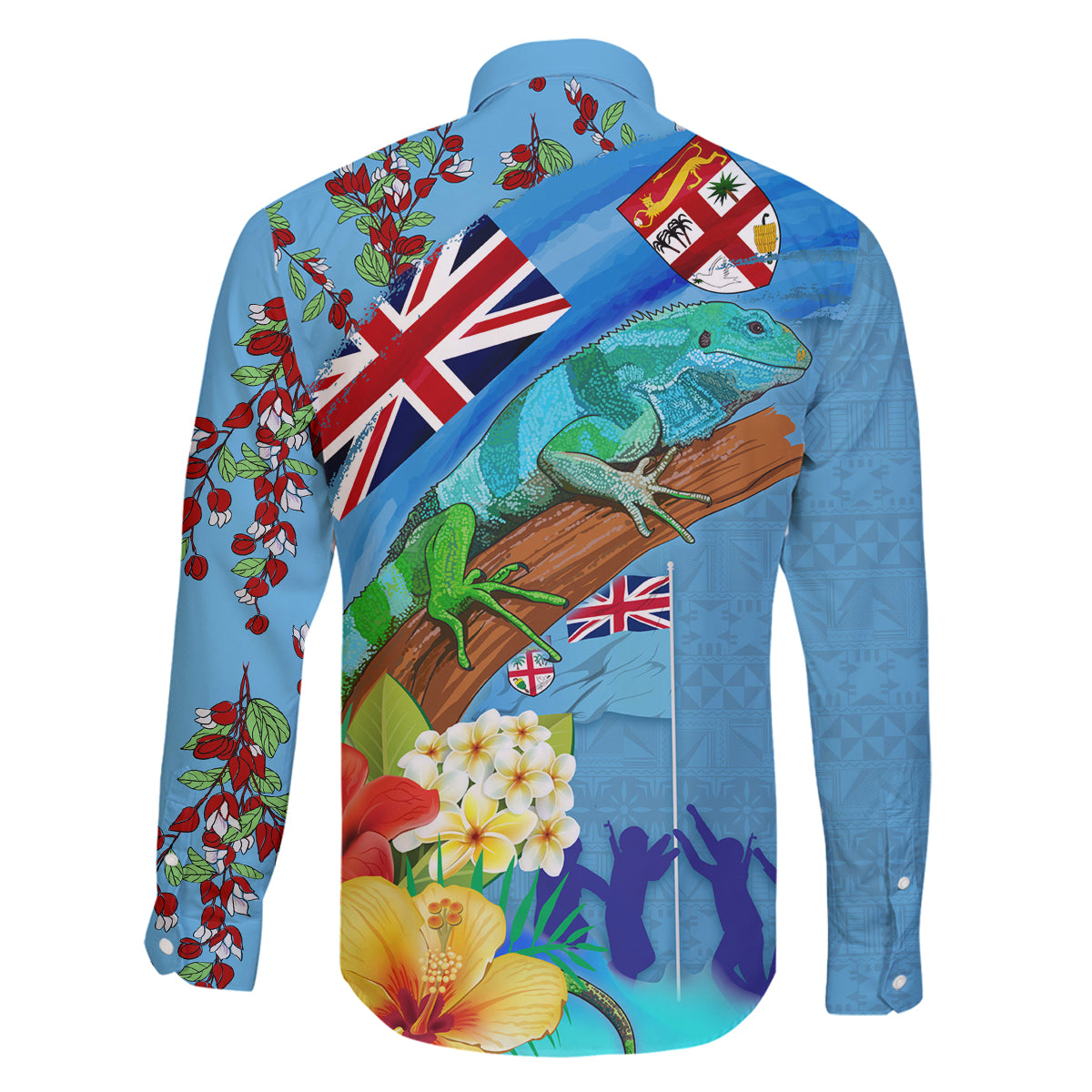Fiji Day Family Matching Puletasi and Hawaiian Shirt Tagimoucia Flower and Melanesia Pattern LT03 - Polynesian Pride