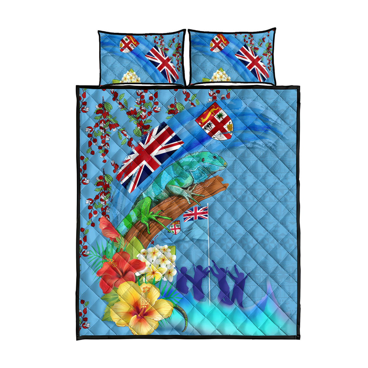Fiji Day Quilt Bed Set Tagimoucia Flower and Melanesia Pattern LT03 - Polynesian Pride