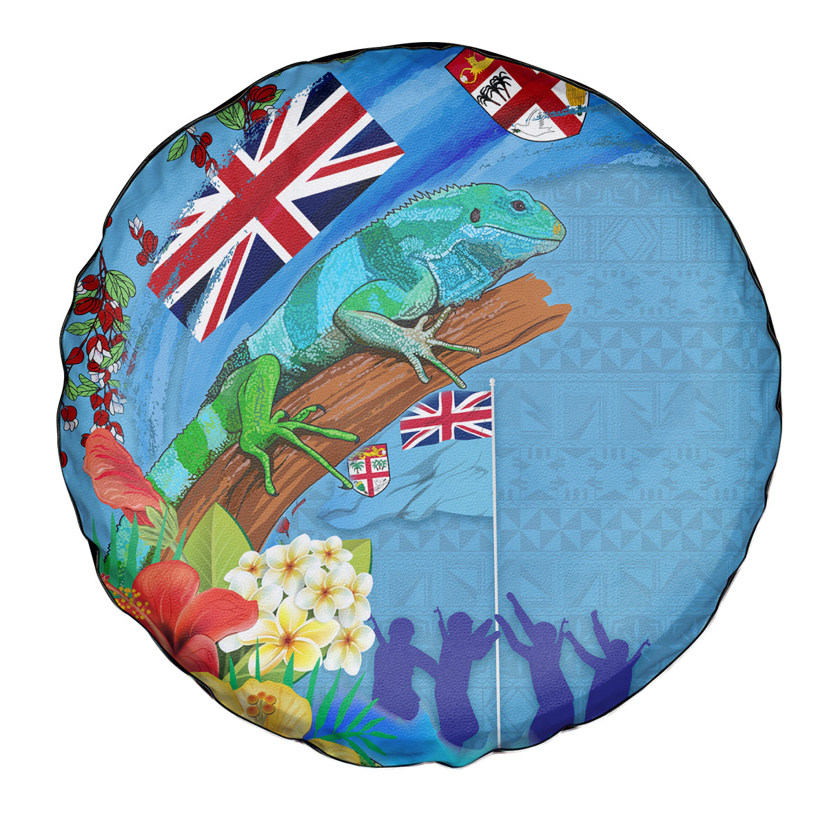 Fiji Day Spare Tire Cover Tagimoucia Flower and Melanesia Pattern LT03 - Polynesian Pride