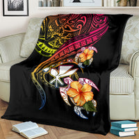 Polynesia Hawaii Turtle Day Blanket Hibiscus and Kanaka Maoli LT03 - Polynesian Pride