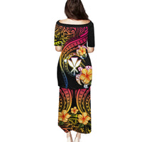 Polynesia Hawaii Turtle Day Family Matching Puletasi and Hawaiian Shirt Hibiscus and Kanaka Maoli LT03 - Polynesian Pride