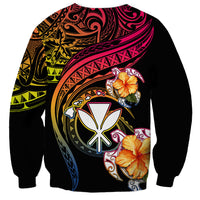 Polynesia Hawaii Turtle Day Sweatshirt Hibiscus and Kanaka Maoli LT03 - Polynesian Pride