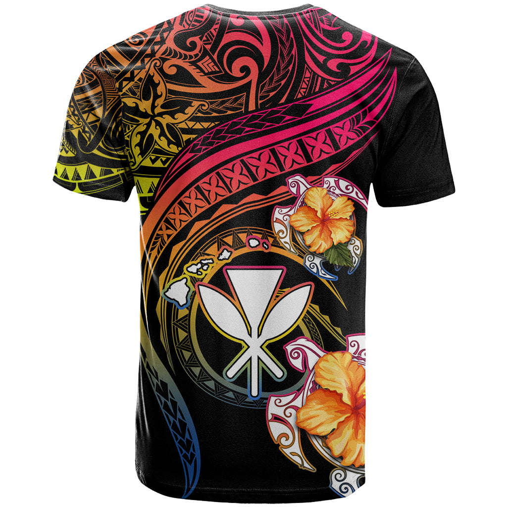 Polynesia Hawaii Turtle Day T Shirt Hibiscus and Kanaka Maoli