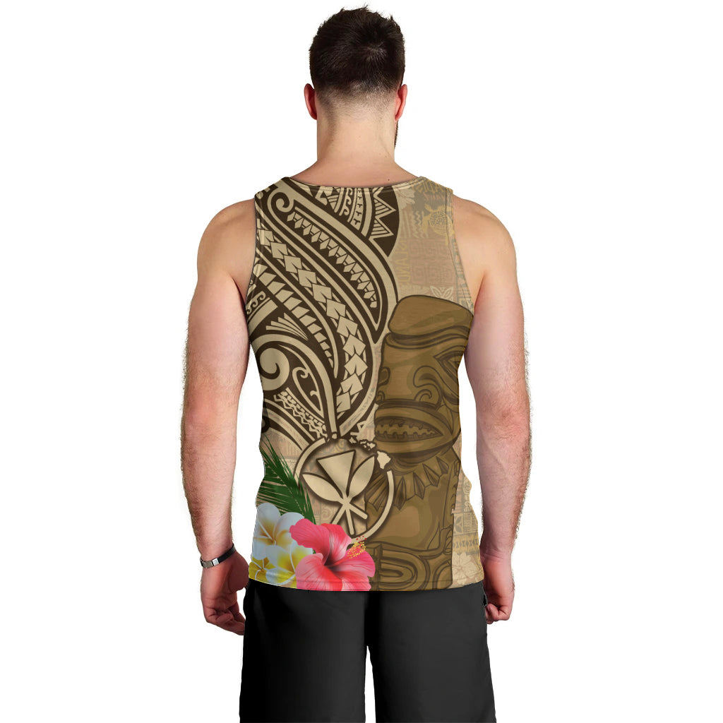 Hawaii Kanaloa Tiki Men Tank Top Polynesian Tattoo and Tapa Pattern LT03 - Polynesian Pride