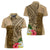 Hawaii Kanaloa Tiki Women Polo Shirt Polynesian Tattoo and Tapa Pattern