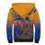 Hawaiki Nui Va'a Solo French Polynesia Sherpa Hoodie Sunset Color