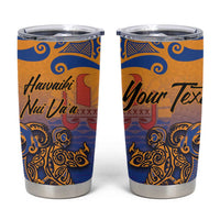Hawaiki Nui Va'a Solo French Polynesia Tumbler Cup Sunset Color