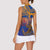 Hawaiki Nui Va'a Solo French Polynesia Women Sleeveless Polo Shirt Sunset Color