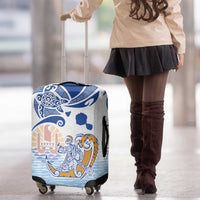 Hawaiki Nui Va'a Solo French Polynesia Luggage Cover Blue Color LT03 - Polynesian Pride