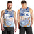 Hawaiki Nui Va'a Solo French Polynesia Men Tank Top Blue Color