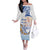 Hawaiki Nui Va'a Solo French Polynesia Off The Shoulder Long Sleeve Dress Blue Color