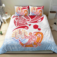 Hawaiki Nui Va'a Solo French Polynesia Bedding Set Red Color LT03 - Polynesian Pride