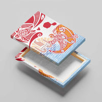 Hawaiki Nui Va'a Solo French Polynesia Canvas Wall Art Red Color