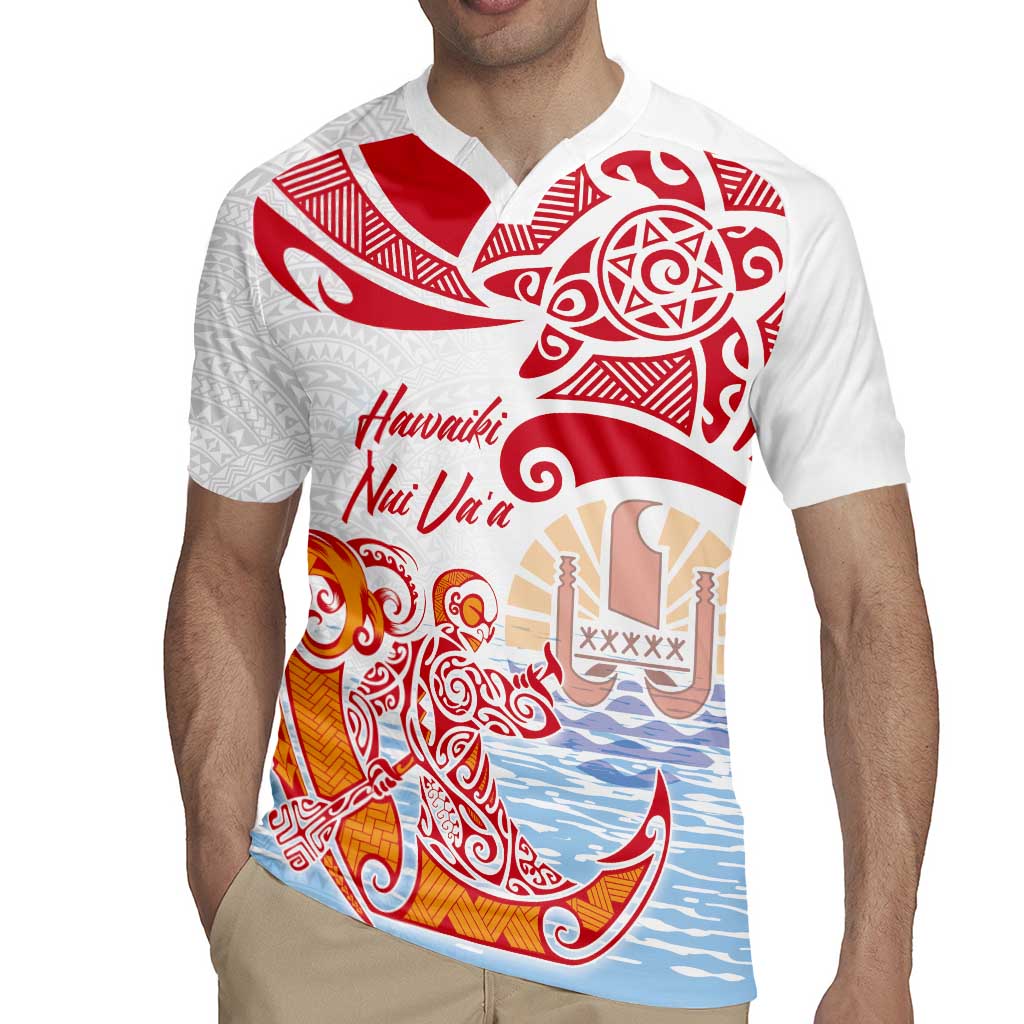 Hawaiki Nui Va'a Solo French Polynesia Rugby Jersey Red Color
