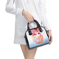 Hawaiki Nui Va'a Solo French Polynesia Shoulder Handbag Red Color