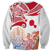 Hawaiki Nui Va'a Solo French Polynesia Sweatshirt Red Color LT03 - Polynesian Pride