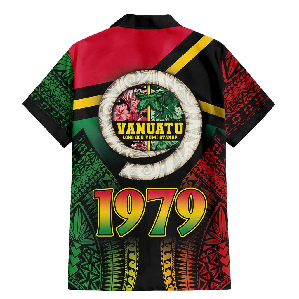 Vanuatu Constitution Day Family Matching Mermaid Dress and Hawaiian Shirt Polynesian Tattoo and Pig Tusk Since 1979 LT03 - Polynesian Pride