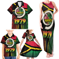 Vanuatu Constitution Day Family Matching Tank Maxi Dress and Hawaiian Shirt Polynesian Tattoo and Pig Tusk Since 1979 LT03 - Polynesian Pride