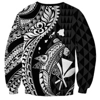 Aloha Hawaii Hammerhead Shark Sweatshirt Black Kakau and Polynesian Tattoo LT03 - Polynesian Pride
