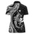 Aloha Hawaii Hammerhead Shark Women Polo Shirt Black Kakau and Polynesian Tattoo LT03