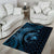 Aloha Hawaii Hammerhead Shark Area Rug Blue Kakau and Polynesian Tattoo LT03