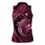 Aloha Hawaii Hammerhead Shark Women Sleeveless Polo Shirt Pink Kakau and Polynesian Tattoo LT03