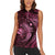 Aloha Hawaii Hammerhead Shark Women Sleeveless Polo Shirt Pink Kakau and Polynesian Tattoo LT03
