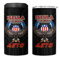 American Samoa Fautasi 4 in 1 Can Cooler Tumbler Pago Pago Aeto and Iseula o le Moana of Fagatogo Black Color - Polynesian Pride