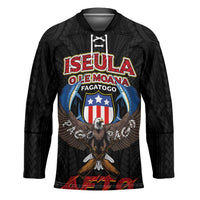 American Samoa Fautasi Hockey Jersey Pago Pago Aeto and Iseula o le Moana of Fagatogo Black Color LT03 Unisex Black - Polynesian Pride
