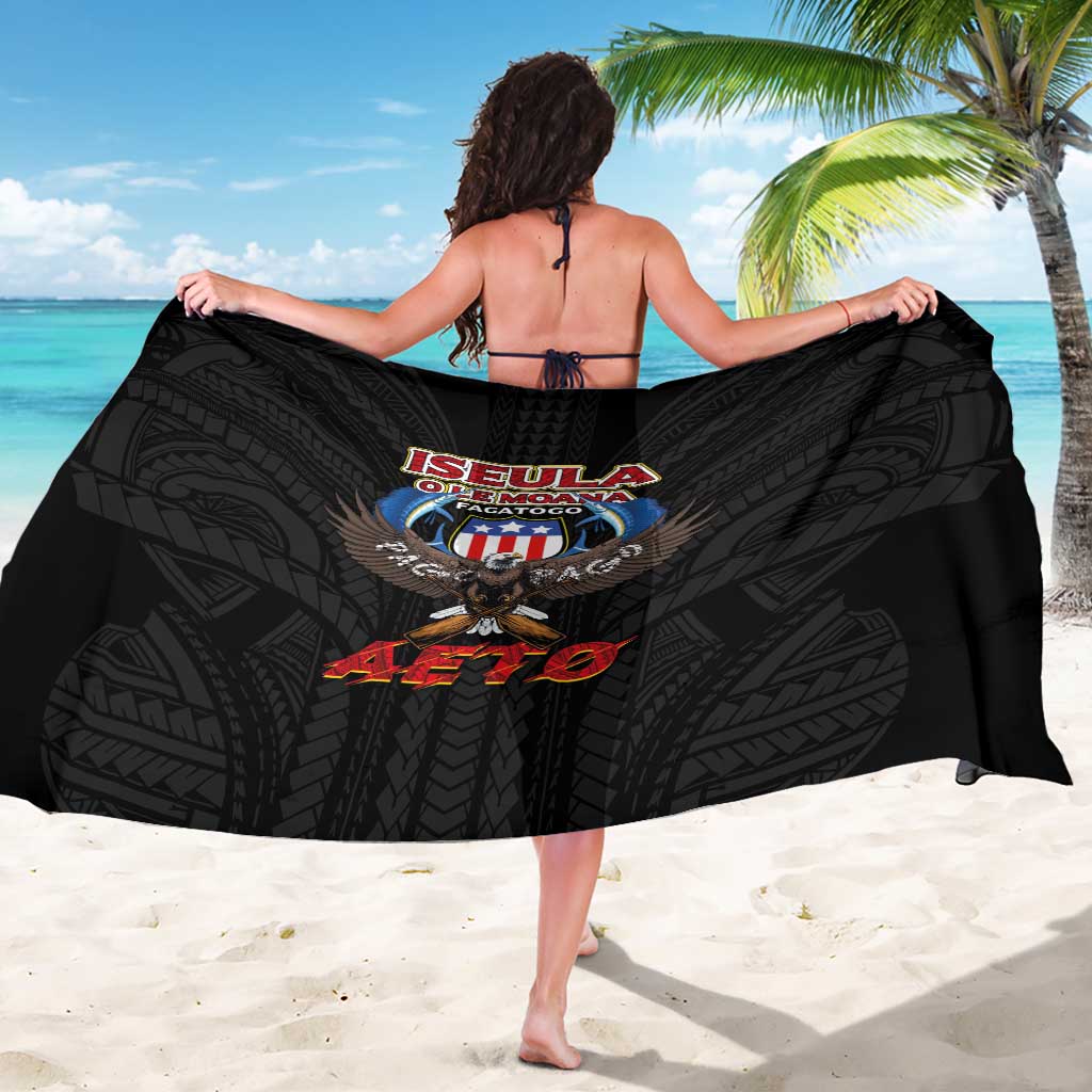 American Samoa Fautasi Sarong Pago Pago Aeto and Iseula o le Moana of Fagatogo Black Color LT03 - Polynesian Pride